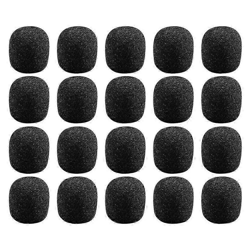 40Pcs Practical Lapel Microphone Covers Supple Sponge Microphone Covers