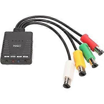 2026 Good!! GC Controller Adapter, 4-in-1 Adapter for Wii Switch Pro PS5 PS4PC Super Smash Bros Controller Adapter Supports Featuresand Vibration