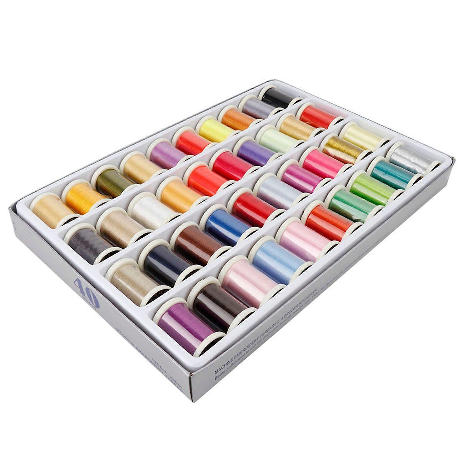 40 Pcs Embroidery Machine Thread DIY Thread 280m 135D/2 compatible Multiple Purposes
