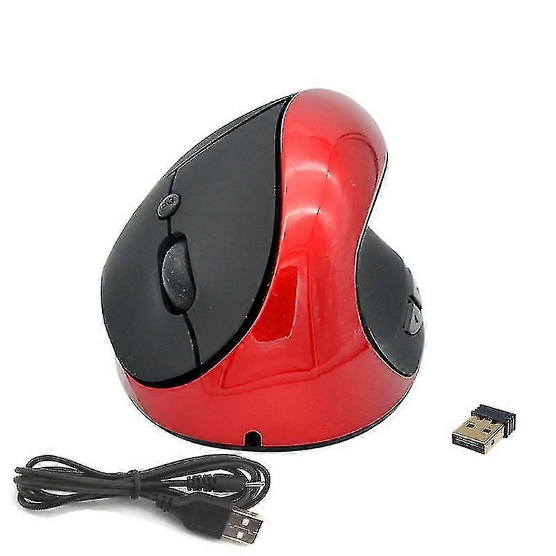 Wireless Ergonomic Vertical Mouse Mice Optical For Pc Laptop,red