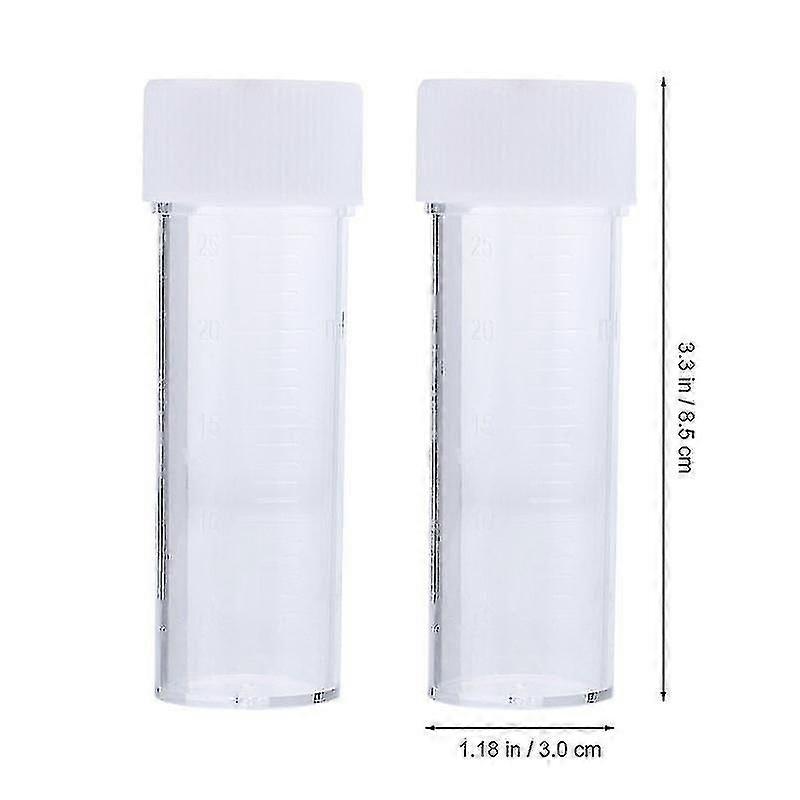 50pcs Sputum Sample Storage Bottle Clear Laboratory Bottle Specimen Bottles