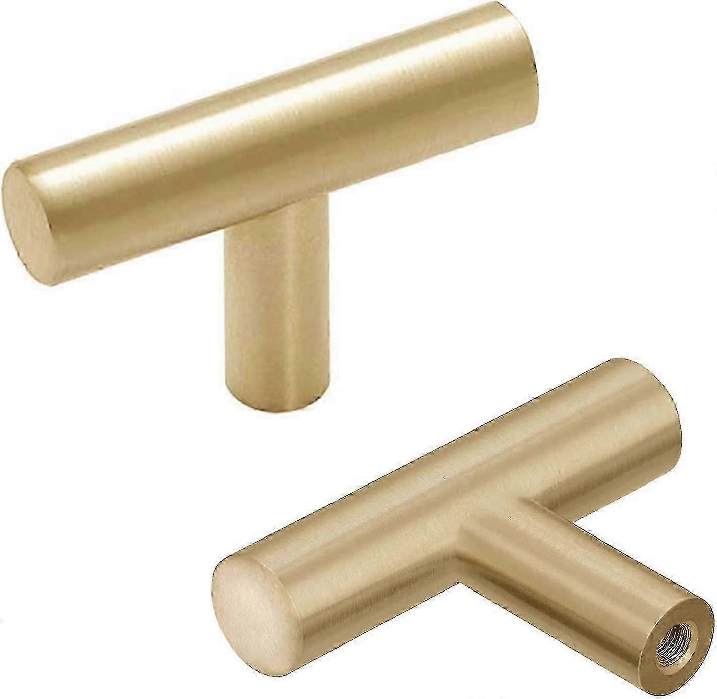 2Pcs Drawer Knobs Gold Brass Cupboard Knobs Kitchen Cabinet Knobs Door Handles
