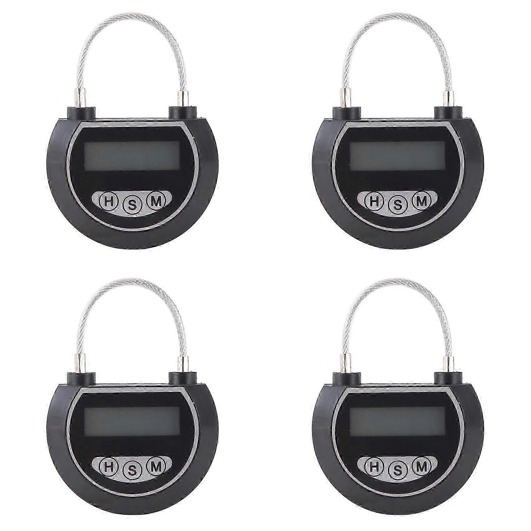 4X électronique Time Lock Timer Lock Container Multi fonction Time Lock Bin pour jouets Noir
