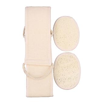 Luffa-Peeling-Rückenschwamm, kompatibel mit Dusche, doppelseitiger Peeling-Gurt, Körper mit 100 % natürlichem Luffa