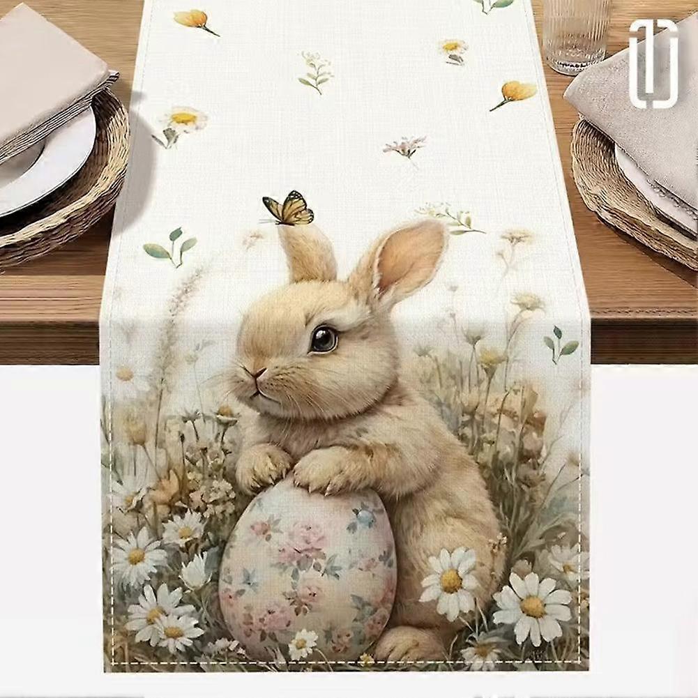Easter Table Flag Decor - Multicolor Spring Party - Dining Table