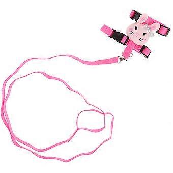 1 conjunto de arnês de coelho e coleira ajustável de chicote de coelho para corrida de caminhada
