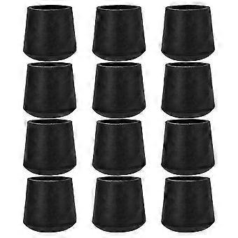 Rubber Trampoline Foot Pad Accessories for Protecting 24Pcs Black