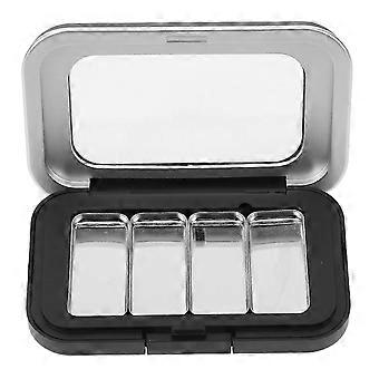 Oogschaduwdoosje 2 sets Eenvoudige markeerstiftpan Rechthoekig Zwart Kleine cosmetica-opberger voor vrouwen Dagelijkse make-up