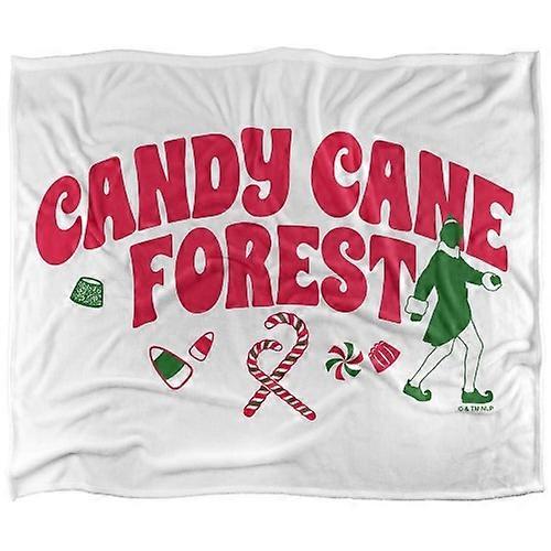 Elf Candy Cane Forest Blanket