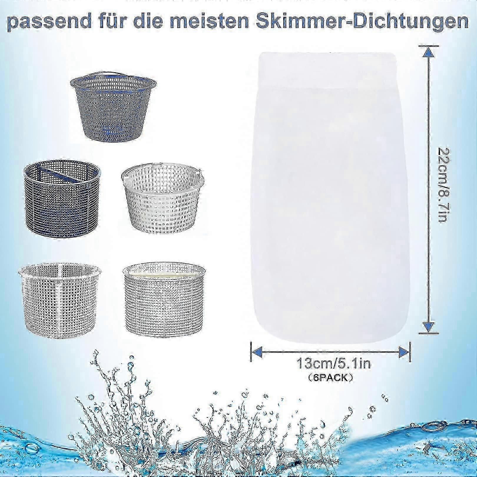 2025 - 6 Pack Pool Skimmer Socks - Pool Basket Filter - Accessory For Pool