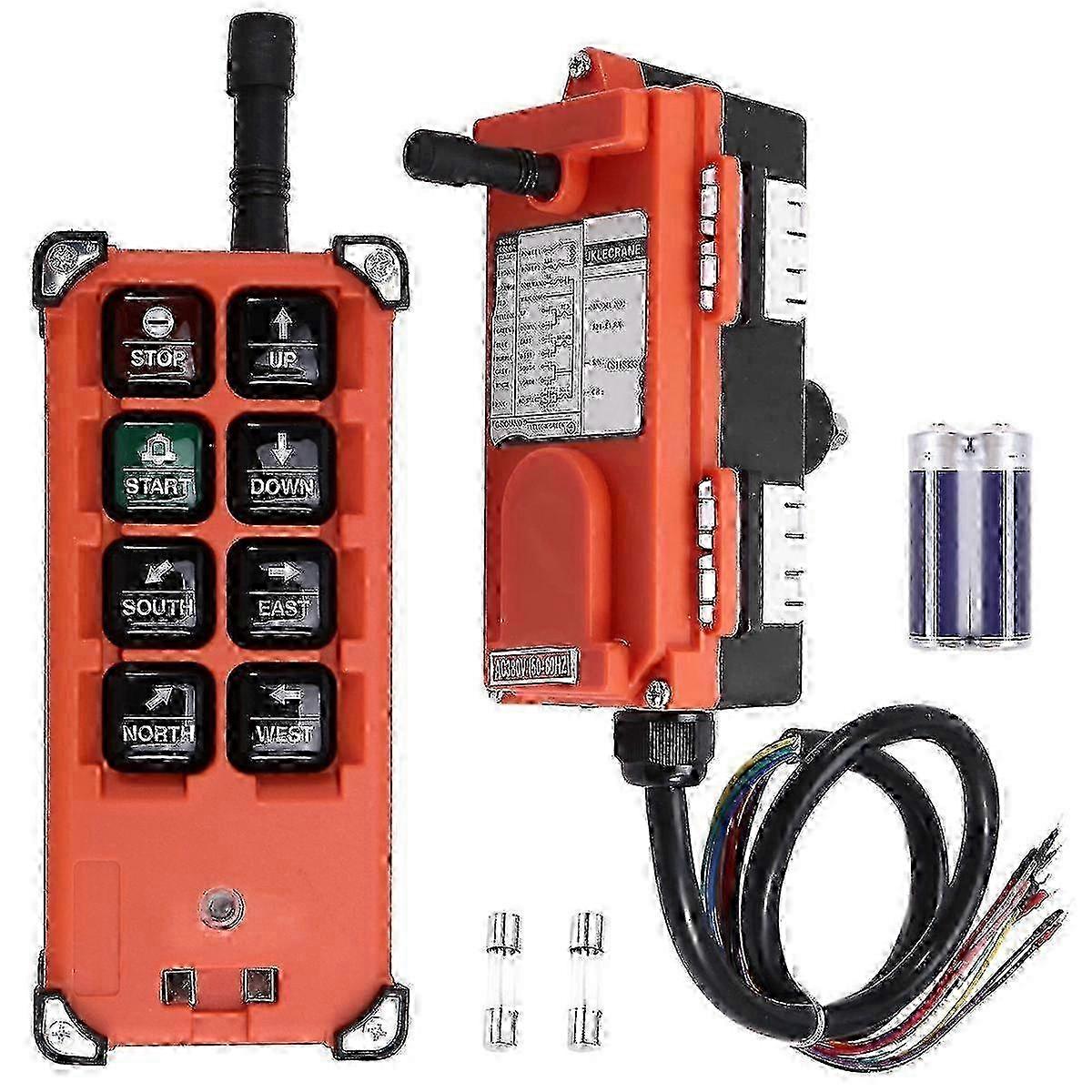 Industrial remote control for crane with wireless E1B switch