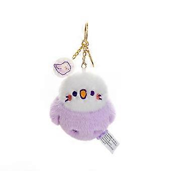 1Pcs Backpack Pendant Cute Parrot Bird With Vocal Plush Doll Soft Stuffed Toys Kawaii Hanging Decoration Keychain Gifts For Kids
