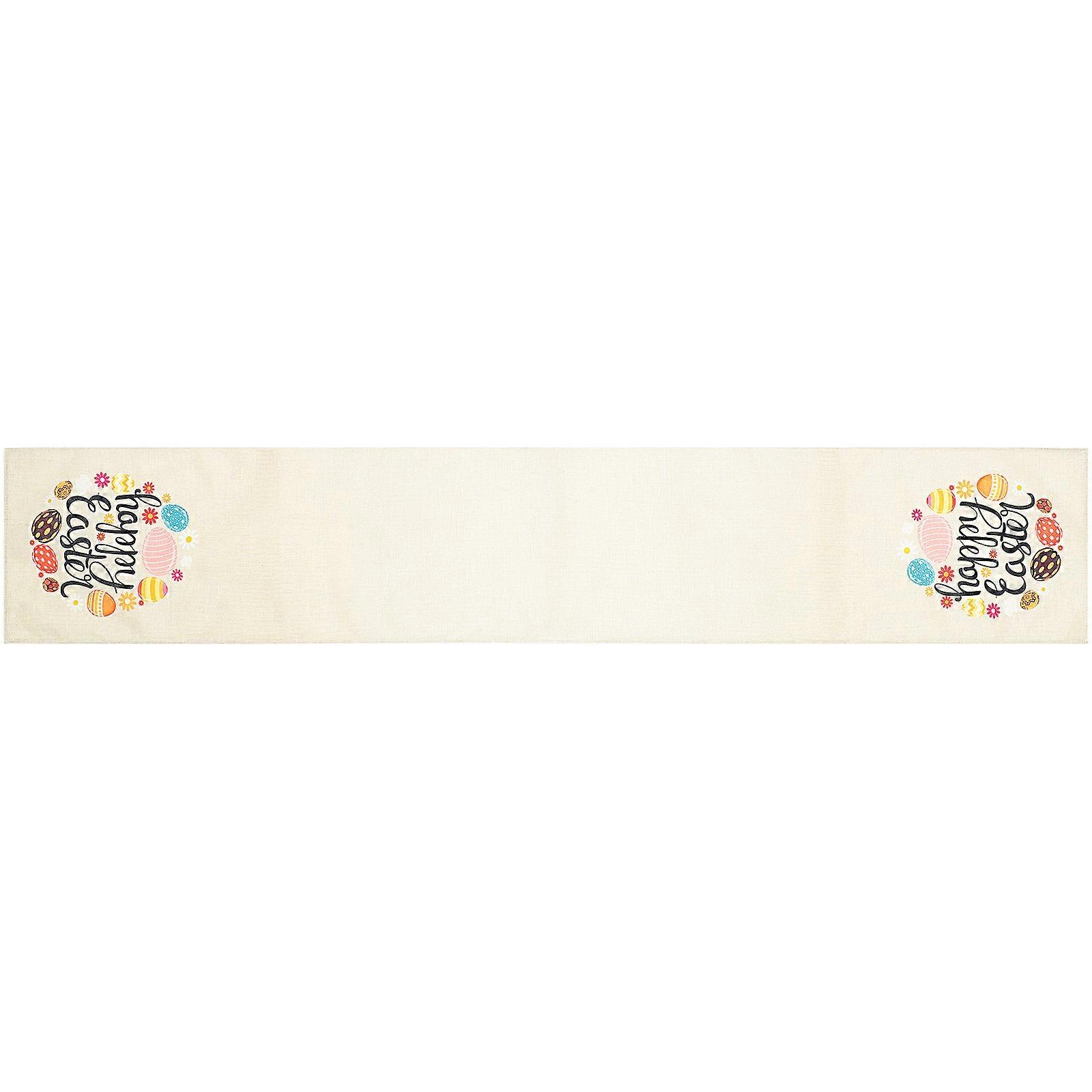 Spring Easter Table Runner Linen for Dining Table Decoration