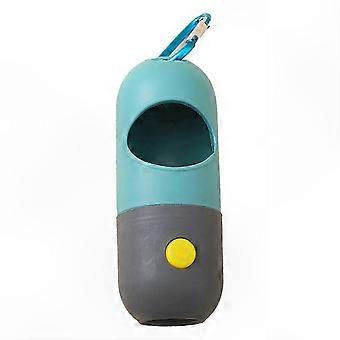 Håndfri bærbar hundeafføringsdispenser med stor kapacitet og metalklips til udendørs gåture og rejser