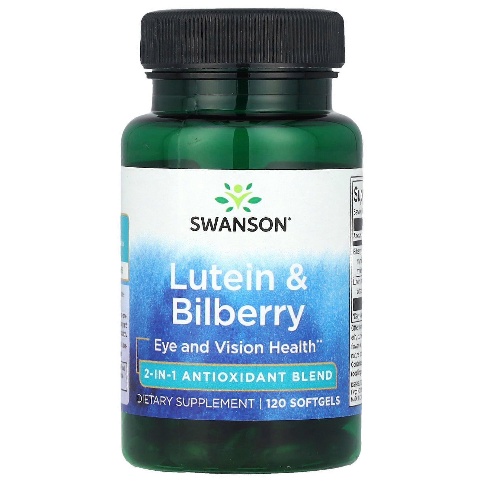 2 x Swanson, Lutein & Bilberry, 120 Softgels