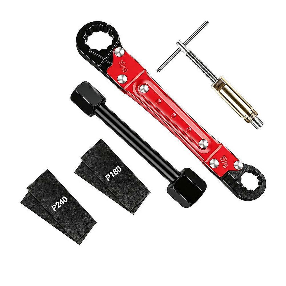 7 PCS Plumbing Repair Tools Kit, Angle Stop Wrench & Puller for Rusty Frozen Compression Angle Stop Valves