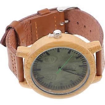 Relógio de madeira masculino casual de pulso, 1 peça, design em madeira natural.