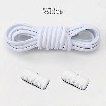 1 paar ronde elastische veters met metalen capsulegesp, zonder strikjes, geschikt voor sneakers, basketbal en andere schoenen.