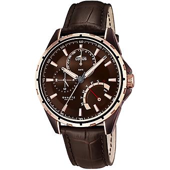 Lotus smart casual Quartz Analog Man Watch with Synthetic Leather Bracelet 18211/1