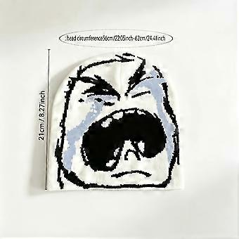 7 Styles Face Knitted Beanie, Unisex Warm Winter Funny Novelty Hat for Casual Daily Party Prank