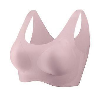 Comfortabele, goed aansluitende, draadloze bh. Schokbestendig, verzamelende bh. Naadloze bralette. Push-up sport-bh voor pilates.