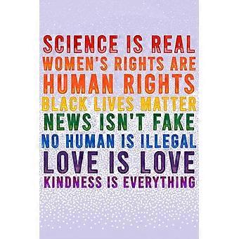 Science Is Real Black Lives Matter Womens Rights LGBTQIA Kindness Rainbow Purple Cool Wooden Jigsaw Puzzles UE1952