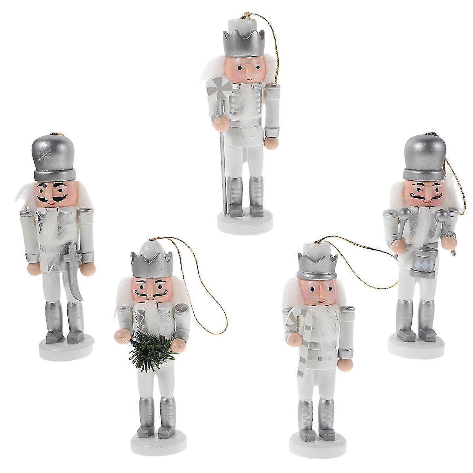 Nutcracker Ornaments Wooden Nutcracker Decor for Christmas Tree 1Set