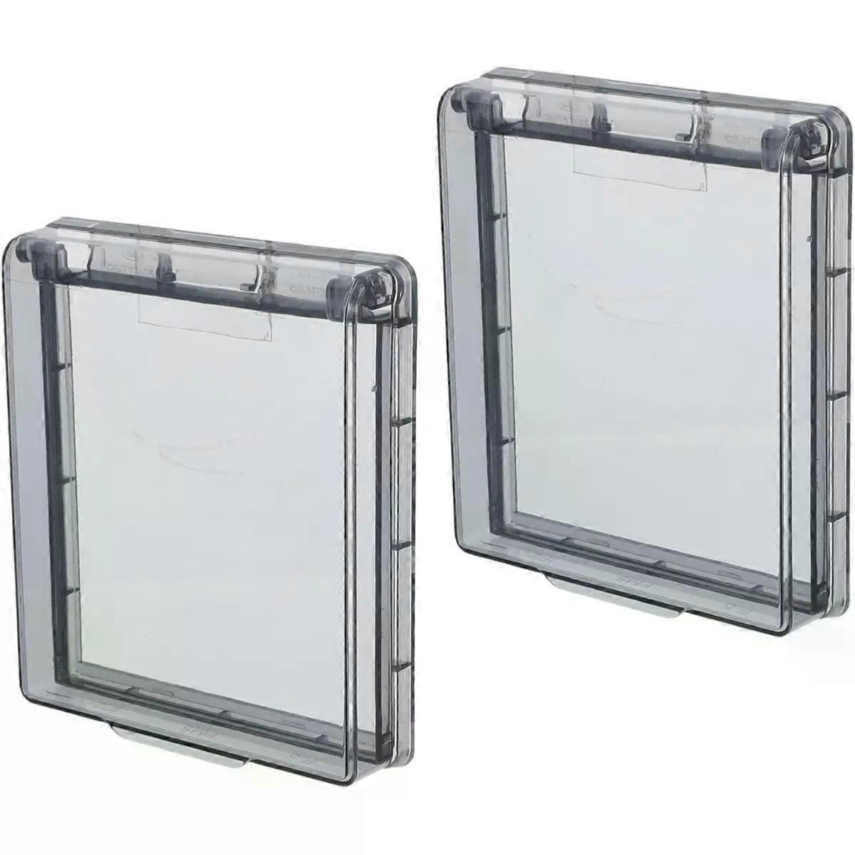 Black Waterproof Switch Box Cover 2 Pack 86 Type Adhesive