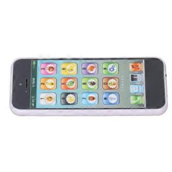 Phone Learning Machine Rechargeable Early Educational Simulation USB Learning Play Cell Phone Black