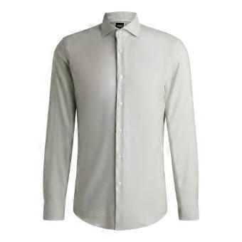 Boss Mens Spread Collar Regular Long-Sleeved Shirt