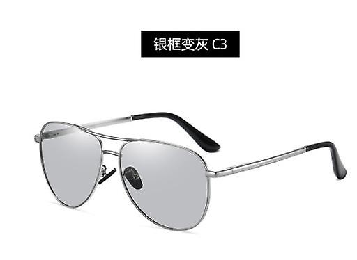 LASHION Photochromic Sunglasses for men with Polarized Al-Mg Metal Frame transition safety glasses for Running UV Protection 並行輸入