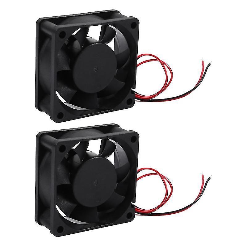 6X6cm Black Wall Mount Fans 2pcs Industry Cooling Fan Durable Square Fan Practical Silent Air Cooler