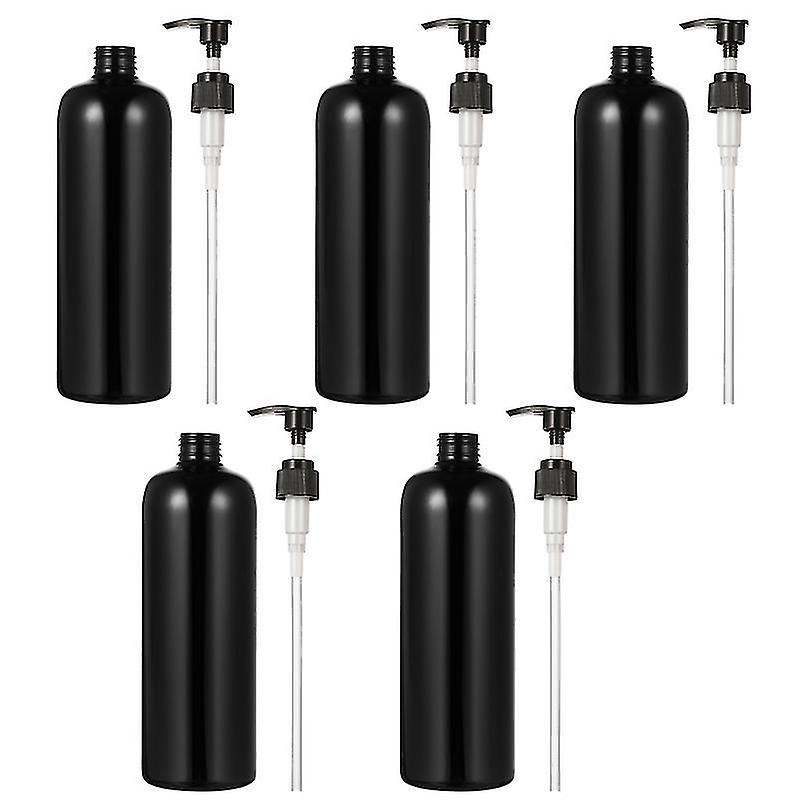 Black Travel Bottles & Containers Minkissy 5pcs 500ml Empty Pump Bottles Plastic Refillable Lotion