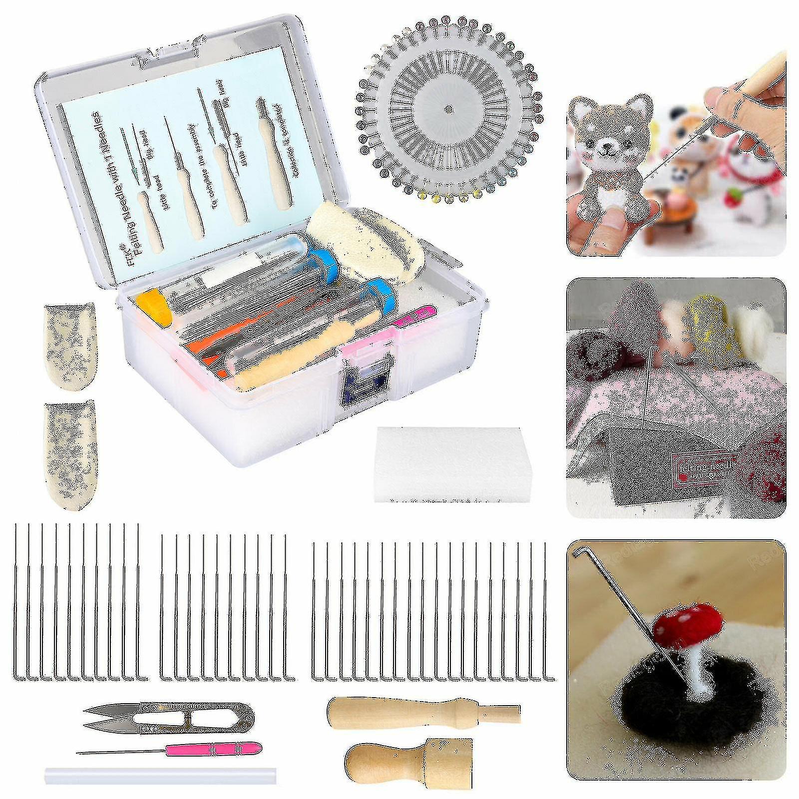 Needle Felting Starter Kit Wool Felt Tools Mat