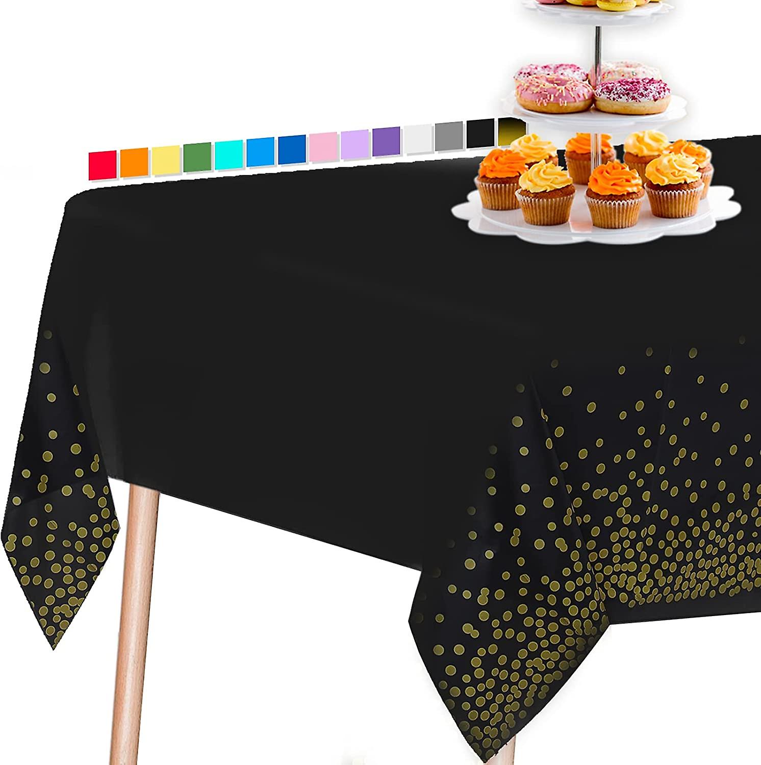 Black tablecloth, 137*274cm tablecloth, rectangular tablecloth, p