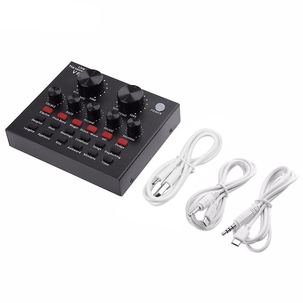 V8 Audio Usb Headset Microphone Webcast Live External Sound Card With 5.0 Personal Entertainment Streamer For Phone Computer