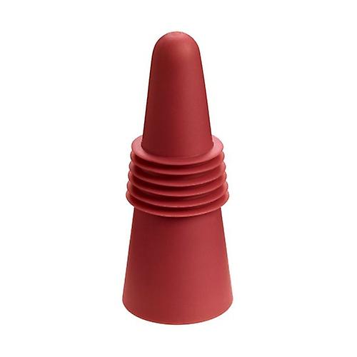 Airtight silicone stopper for bottles, red 1 unit