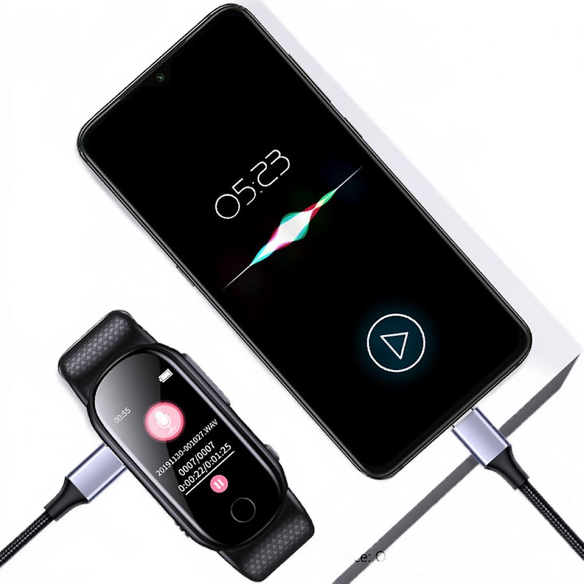 Indossa braccialetto aziendale, attivazione vocale, penna USB, orologio, registratore audio digitale, braccialetto, lettore mp3, conferenza 