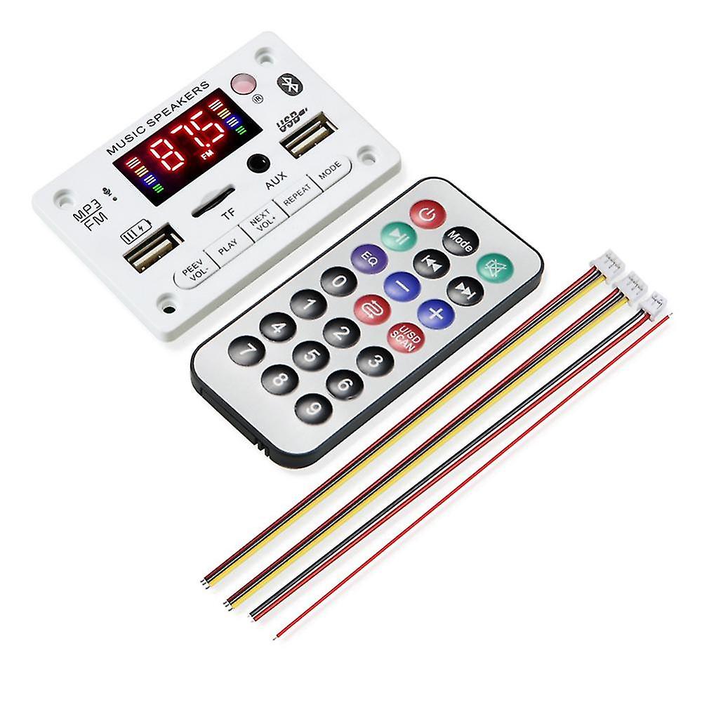 5v Color Screen Mp3 Decoder Board Bluetooth5.0 Car Mp3 Player With Usb Output Recording Module Fm A