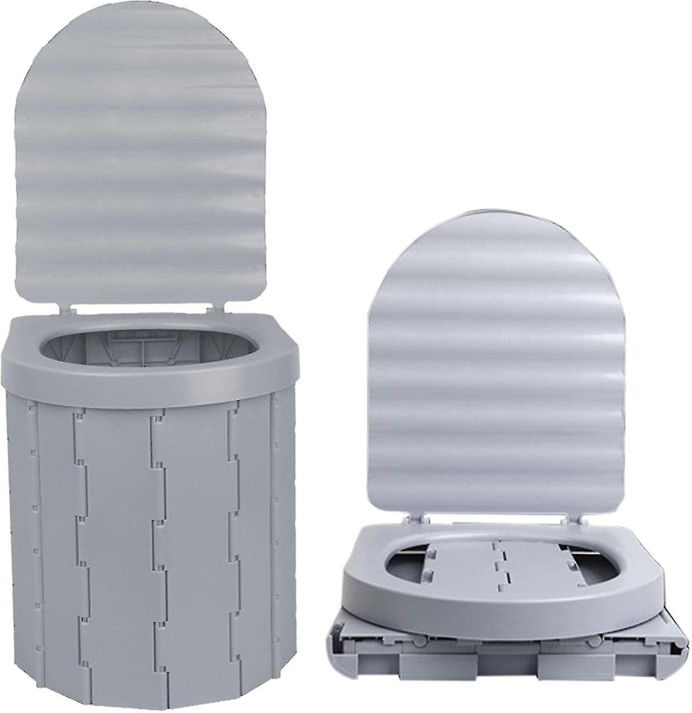 Inodoro portátil plegable Inodoro de camping con cubierta, inodoro de coche Inodoro al aire libre Orinal de viaje, Hold Up T