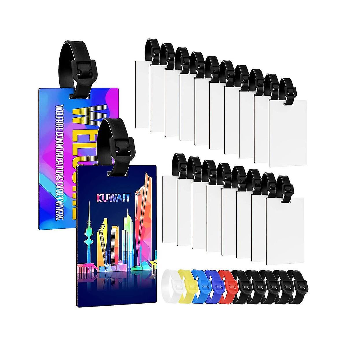 Sublimat Blank Lugga Tags, 20pack Lugga Tag Suitcase Tags With Slots Sublimat Blanks Prod