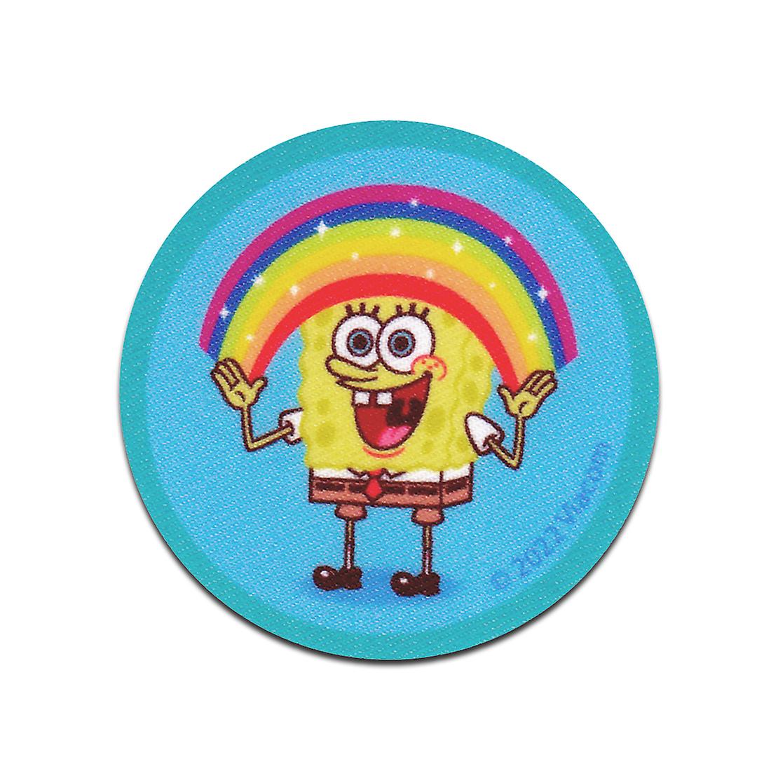 SpongeBob SquarePants © Rainbow Printed - Patch, Iron-on Patch, Iron on Patch, Applique, Patches, Patches, Iron-on, Size: 6.2 x 6.2 cm