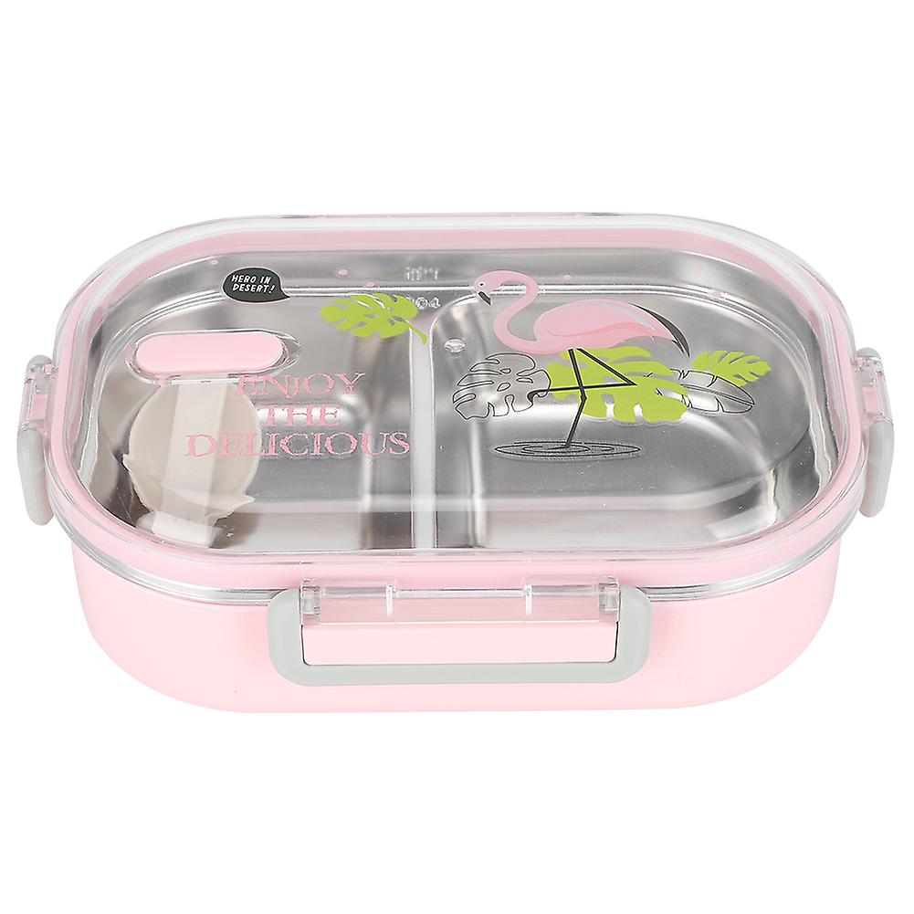 304 Stainless Steel 650ML Leakproof Student Bento Box with Compartment, Portable Lunch Container for School and Work