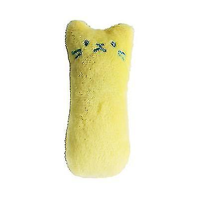 Cat Toys Funny Interactive Pet Plush Catnip Toy With Sound Paper Inside Yellow