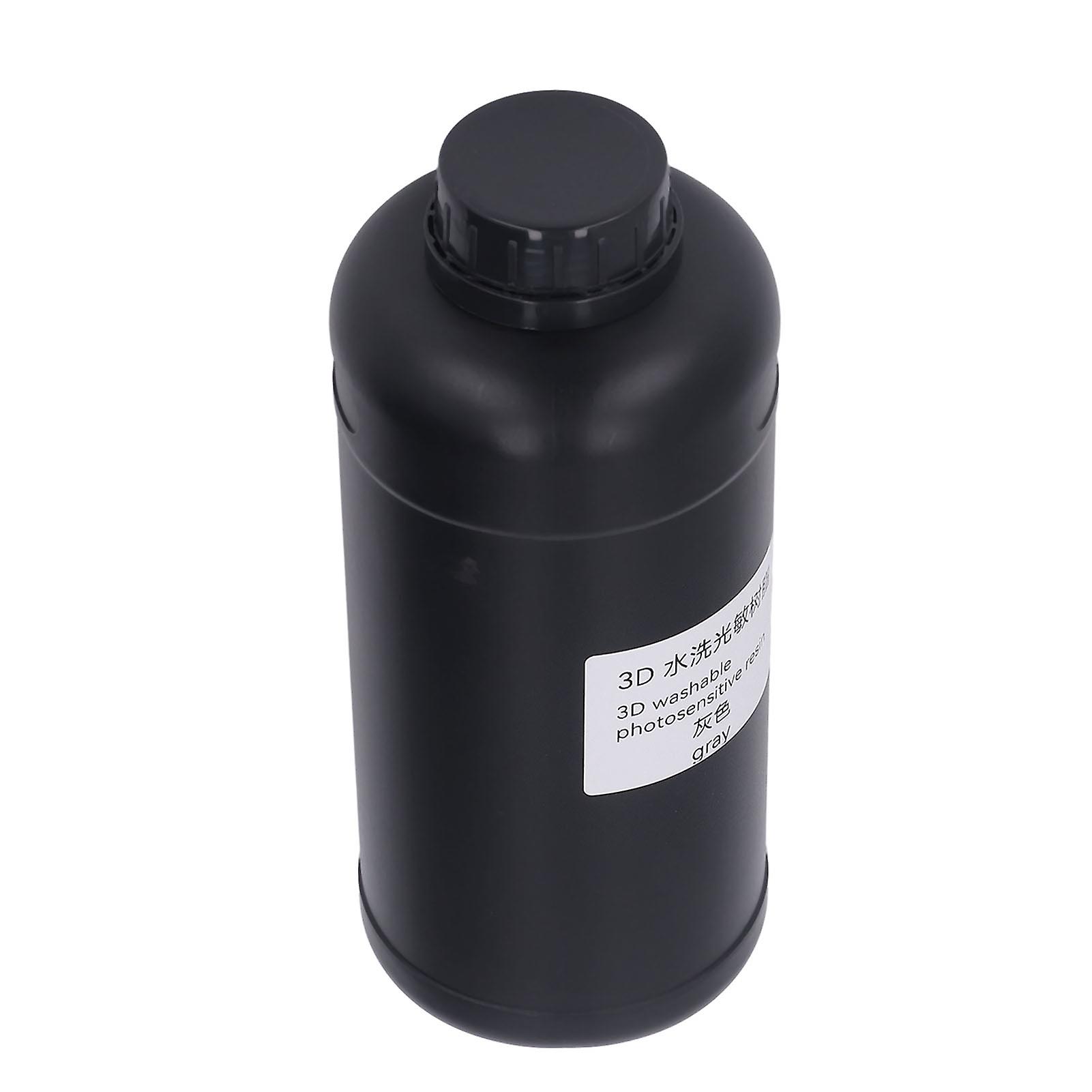 3D Printer Resin 1000ml High Strength Light Curing Water Washable Photopolymer Resin Universal for LCD DLP Gray