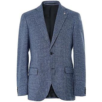 Cavaliere Linen Blend Classic Check Jacket