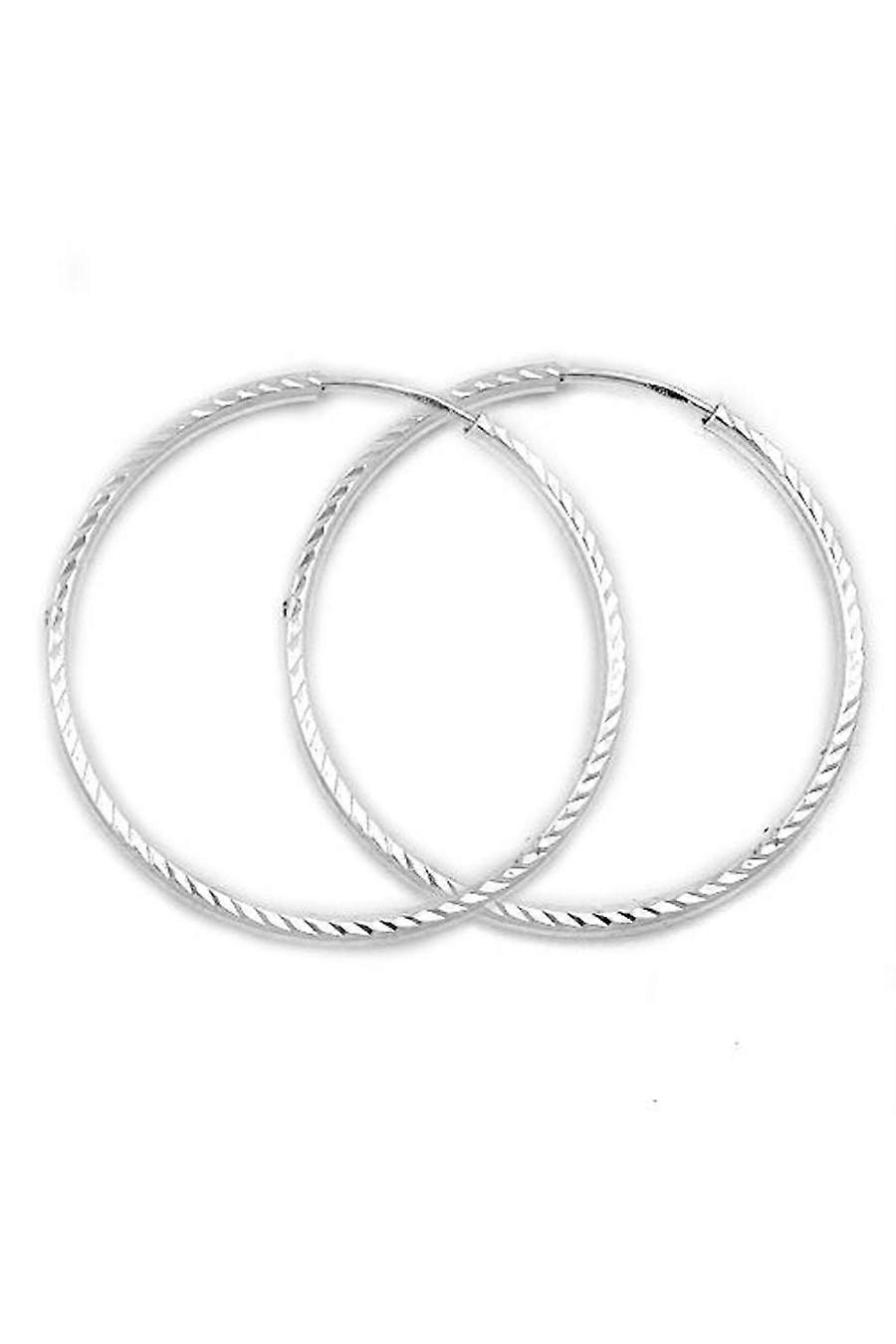 Hoop Earrings Hinged 30mm Silver 925 - Gl90925