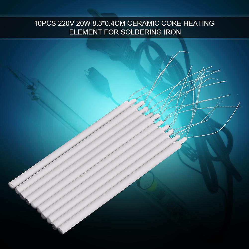 10pcs 220V 20W 8.3*0.4cm Ceramic Core Heating Element for Soldering Iron