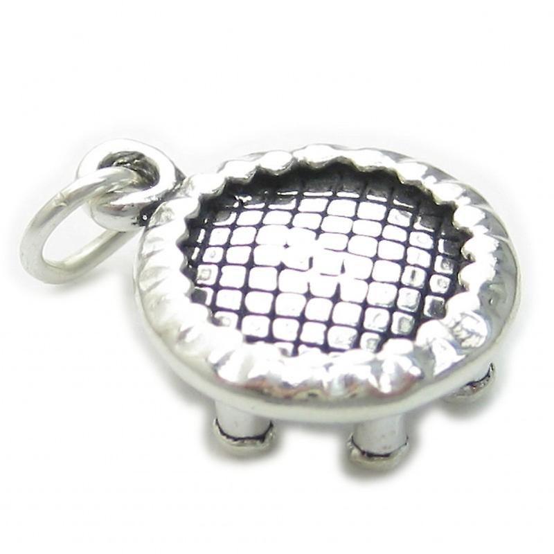 Trampoline Sterling Silver Charm .925 X 1 Trampolining Charms