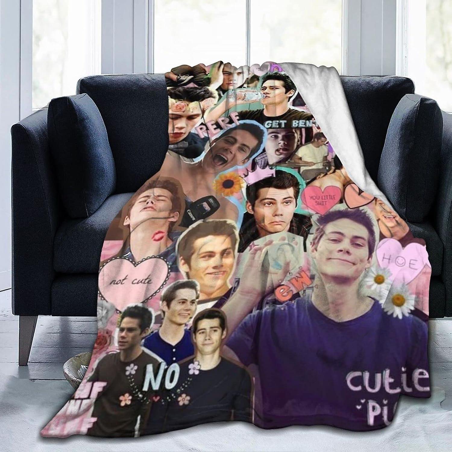 Flanellfilt Dylan Thomas O'Brien Sängkläder Fleecefilt Mjuka Thow-filtar Luftkonditioneringsfilt För Soffa Soffa Vardagsrum Sovrum a2034